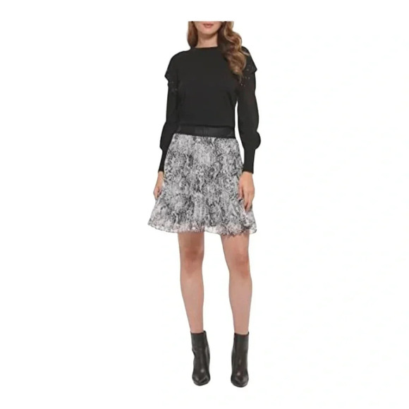 She+Sky Snake Print Smocked Skort Medium - Picture 1 of 7